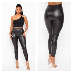 Skin tight Punk goth Faux leather black leggings sexy AGRADE med